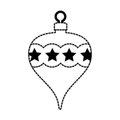 christmas ball hanging icon vector illustration design