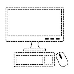 desktop computer isolated icon vector illustration design