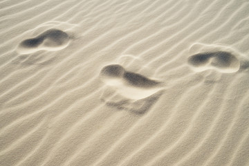 Footprints on the sand