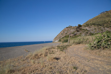 Landscape on the natural beach in the Nature Reserve Laghetti di Marinello 