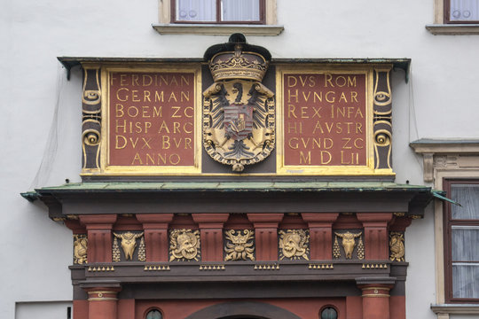 Vienna, Austria December 31, 2013: Swiss gate of Hofburg Palace, Vienna, Austria