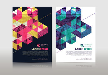 Multipurpose Flyer Layout with Geometric Element 8