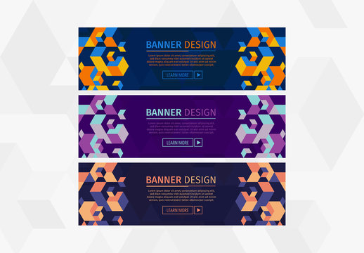 Colorful Abstract Pattern Web Banners 4