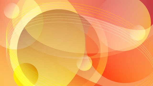 Red-orange circles and loops