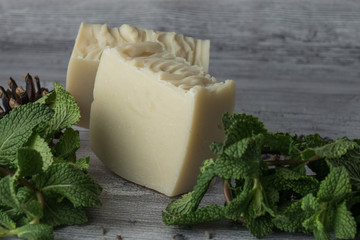 Soap with mint