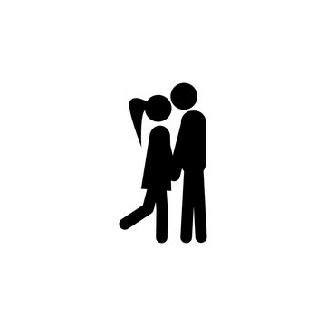 Kissing lovers icon. Love or couple element icon. Premium quality graphic design. Signs, outline symbols collection icon for websites, web design, mobile app, info graphics