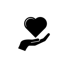heart in hand icon. Love or couple element icon. Premium quality graphic design. Signs, outline symbols collection icon for websites, web design, mobile app, info graphics