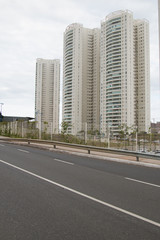 Fototapeta na wymiar View of residential buildings