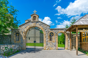 Fototapeta premium The ancient monastery of Giurgiovi is in Montenegro.