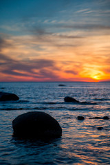 Fototapeta na wymiar A sunset at Hallet Cove beach.