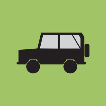 travel car vector icon.jeep car