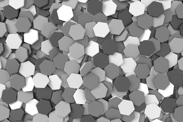 Abstract background of hexagon shape. 3D rendering.