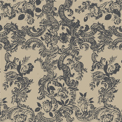  vintage background Vector background for textile design. Wallpaper, background, baroque pattern