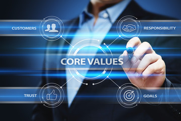 Core Values Responsibility Ethics Goals Company concept