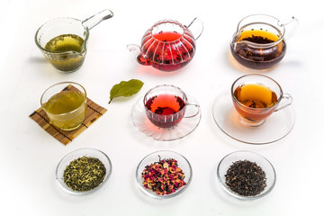 ハーブティーいろいろ　Beautiful color herbal tea