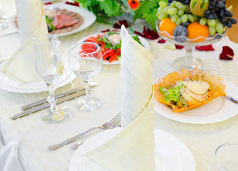 festive restaurant table