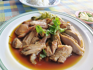 rice with pork leg