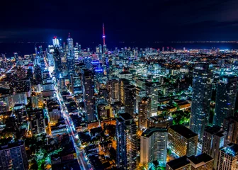 Abwaschbare Fototapete Nacht Toronto © Dylon
