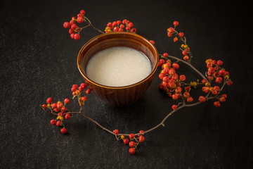 甘酒　 delicious sweet alcoholic drink japan