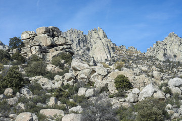 Views of La Cabrera Range, in Guadarrama Mountains, Madrid, Spain