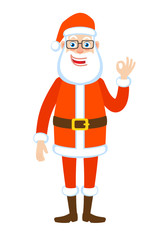 Santa Claus showing a okay hand sign