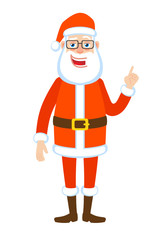 Santa Claus pointing up