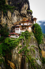 Paro Taktsang (Tiger Nest) in Bhutan - obrazy, fototapety, plakaty
