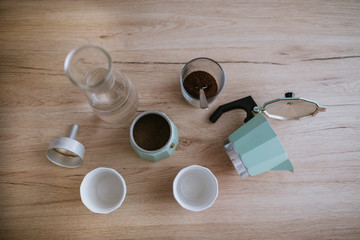 Obraz na płótnie Canvas Preparing Coffee