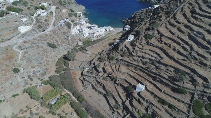 Gr&egrave;ce Cyclades &icirc;le de Sifnos Kastro vue du ciel
