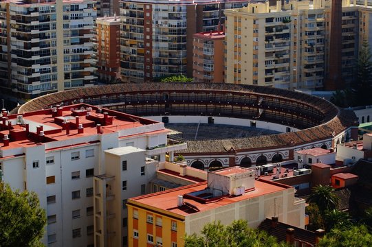 Plaza de Toros - Blick auf die Stierkampfarena von Málaga