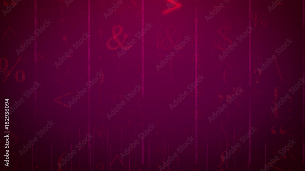 Poster computer symbols in multilayered cyberspace