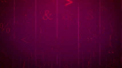Obraz premium Computer symbols in Multilayered Cyberspace