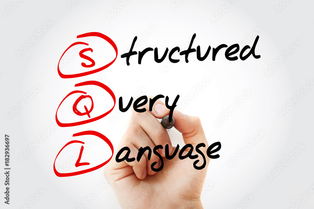 Poster sql - structured query language, acronym concept