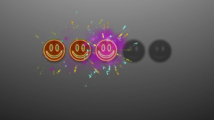 Three Emoticons Rating Image