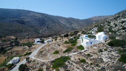 Fototapeta na wymiar Grèce Cyclades île d' Ios vue du ciel