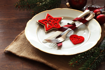 Weihnachten, gedeckter Tisch