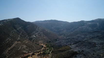 Grèce Cyclades île d' Ios vue du ciel