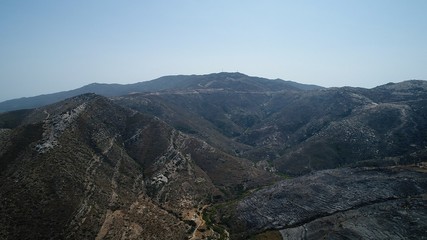 Grèce Cyclades île d' Ios vue du ciel
