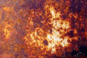 old metal iron rust texture. Brown background.