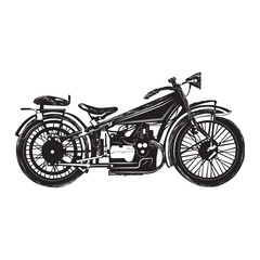 classic vintage motorcycle vector illustration