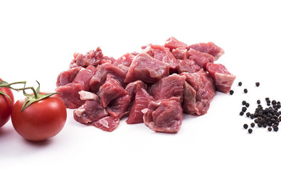 Meat isolated white background