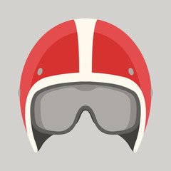 helmet motorcycle vector illustration flat style front