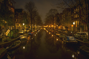 Amsterdam at night Amsterdam Holland city skyline night view