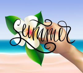 Summer poster. Vector illustration.