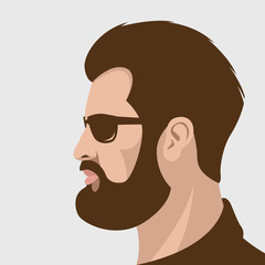 hipster glasses vector illustration flat style profile