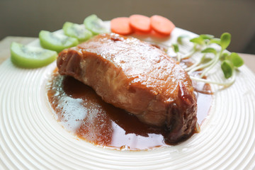 stewed pork or roast pork