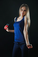 Girl with a skipping rope