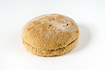 burger bread on white