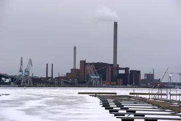 Acrylic prints Port Plant in winter, Helsinki