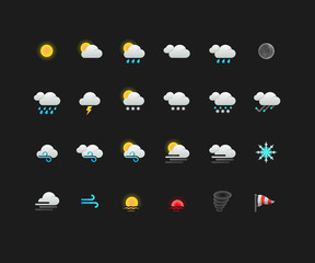 Obraz premium Weather Colorful Icons for web and mobile apps